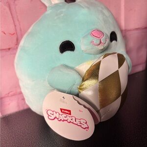 Zuru Snackles Plush Blue Bunny with Gold Decorative Egg